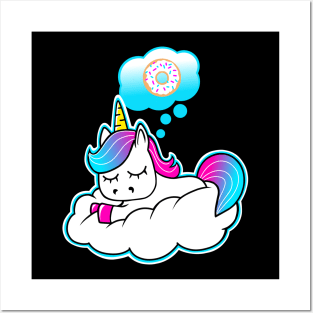 Unicorn Donut Dreams Posters and Art